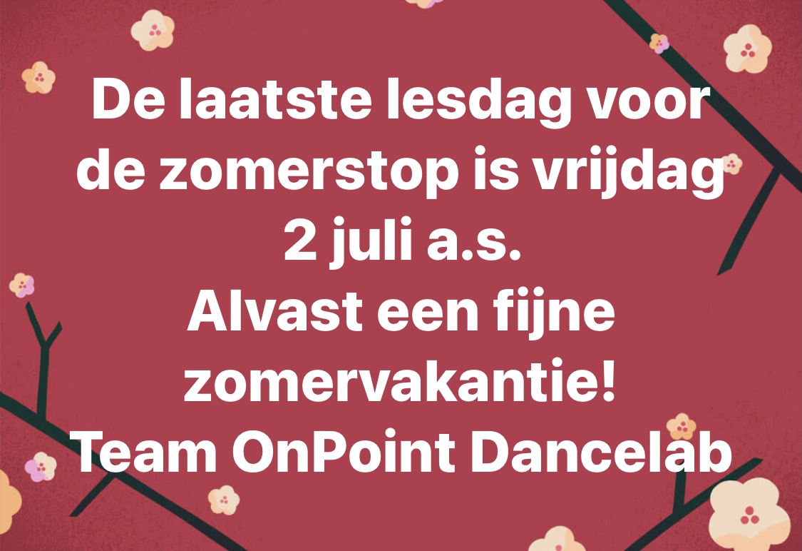 Laatste lesdag 2 juli